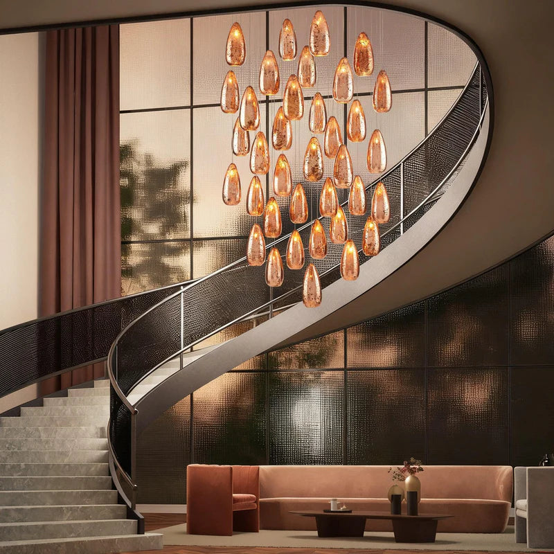 Edda Modern Glass Round Chandelier