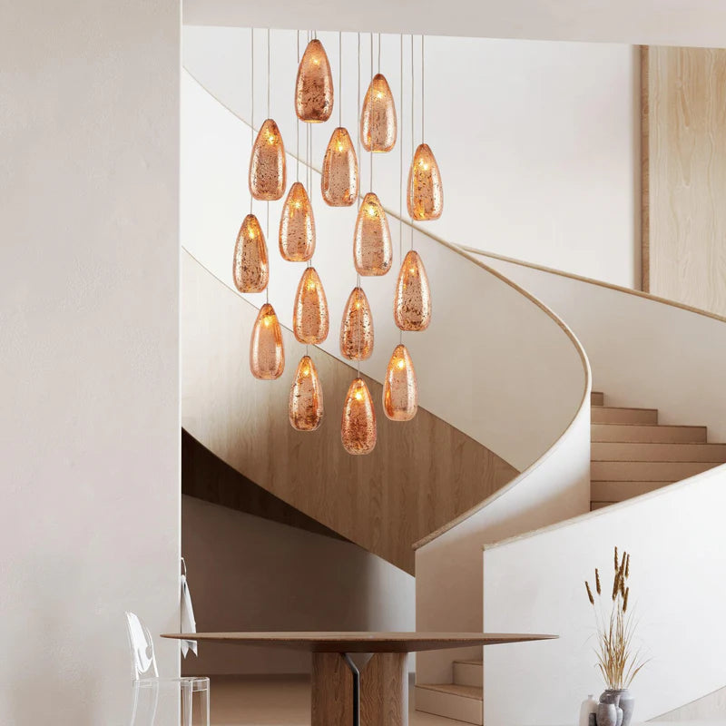 Edda Modern Glass Round Chandelier