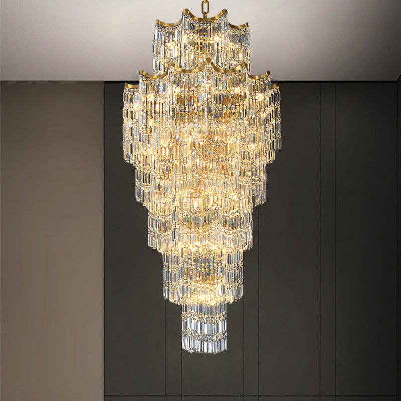 Elegant Crystal Chandelier for Duplex Villas-MEET LIGHTING