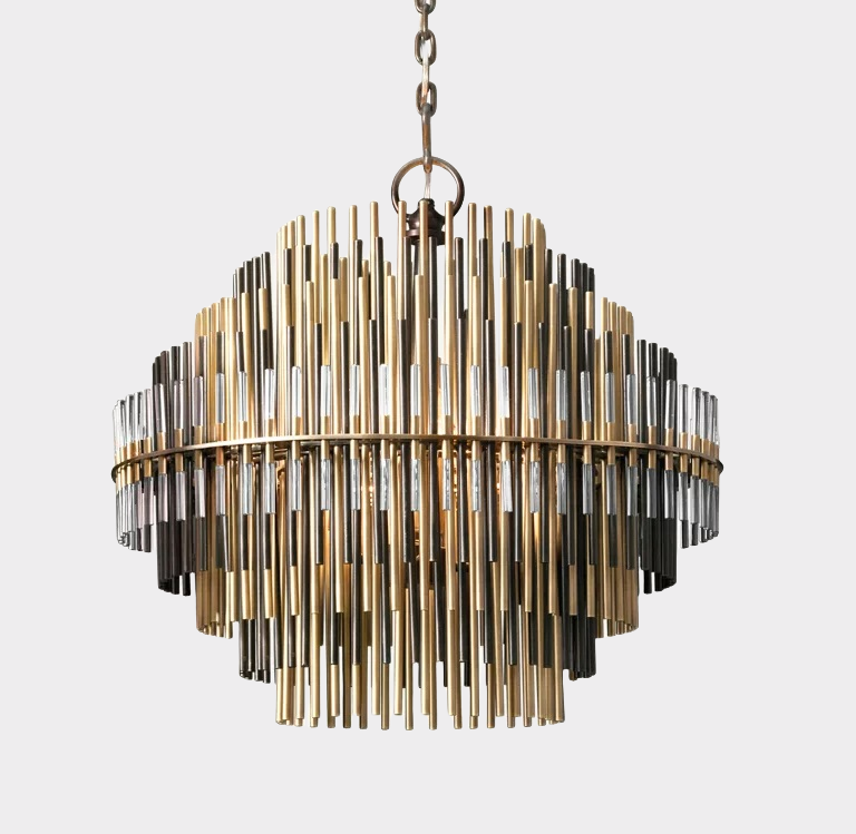 Emile Industrial Wind Round Chandelier 24" 32" 42"-Meet Lighting