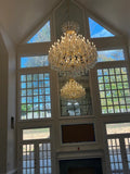 Empire candlestick Royal Crystal chandelier 60”-MEET LIGHTING