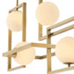 Tortora Modern Brass Alabaster Chandelier - Antique Brass Finish | White Glass