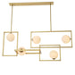 Tortora Modern Brass Alabaster Chandelier - Antique Brass Finish | White Glass