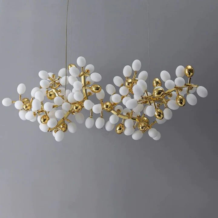 Luxury Escamoles Modern Linear Grape Chandelier