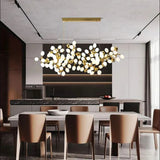 Luxury Escamoles Modern Linear Grape Chandelier