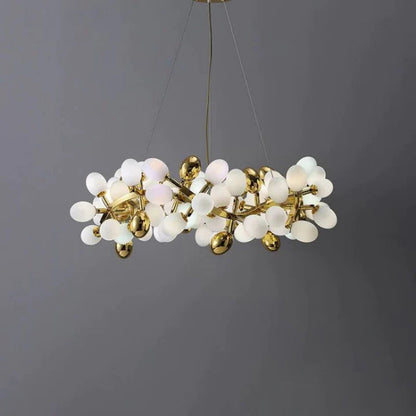 Luxury Escamoles Modern Grape Round Chandelier