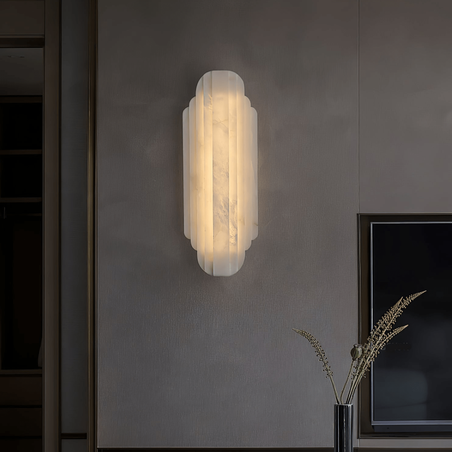Estelle Alabaster Wall Sconce by Meetlighting