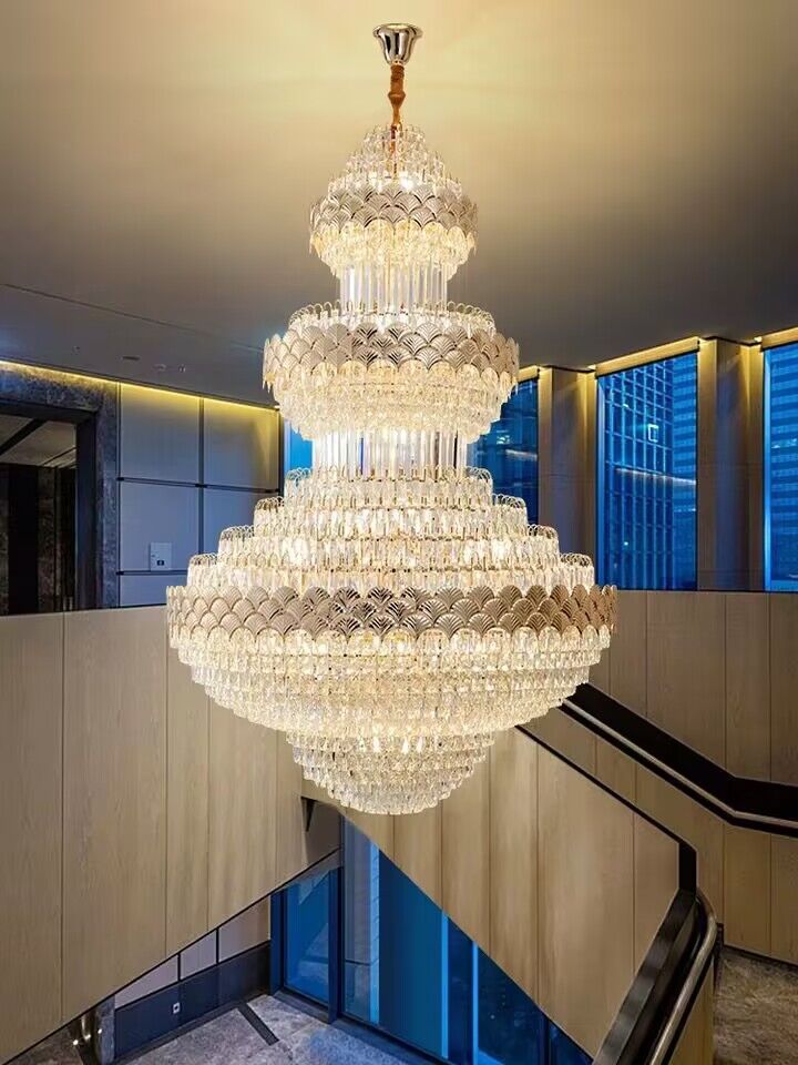 Extra Large Multi-layers Gold Luxury Crystal Chandelier Modern Empire Decrative Crystal Light-Momo Lighting