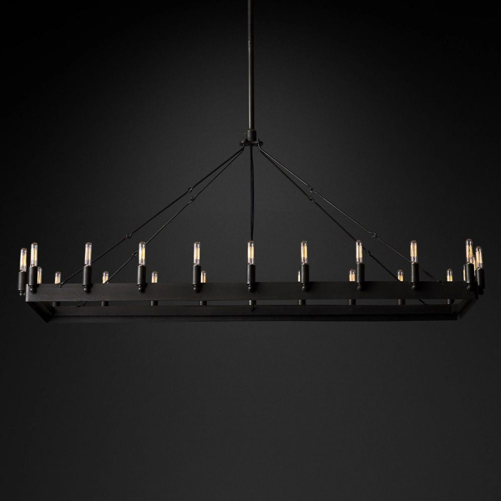 Camino Vintage Filament Rectangle Chandelier