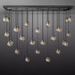 Fantasy Pearl Ball Linear Chandelier 72" chandeliers for dining room,chandeliers for stairways,chandeliers for foyer,chandeliers for bedrooms,chandeliers for kitchen,chandeliers for living room RBRIGHTS Matte Black  