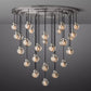 Fantasy Pearl Ball Round Chandelier 48" chandeliers for dining room,chandeliers for stairways,chandeliers for foyer,chandeliers for bedrooms,chandeliers for kitchen,chandeliers for living room RBRIGHTS Satin Nickel  