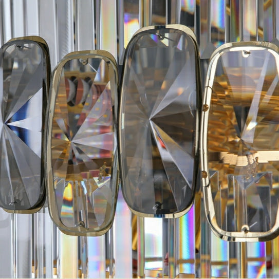 Fashion Large Staircase Chandelier For Foyer Living Room Entrance Crystal Ceiling Light Fixture In Gold Finish-MEET LIGHTING