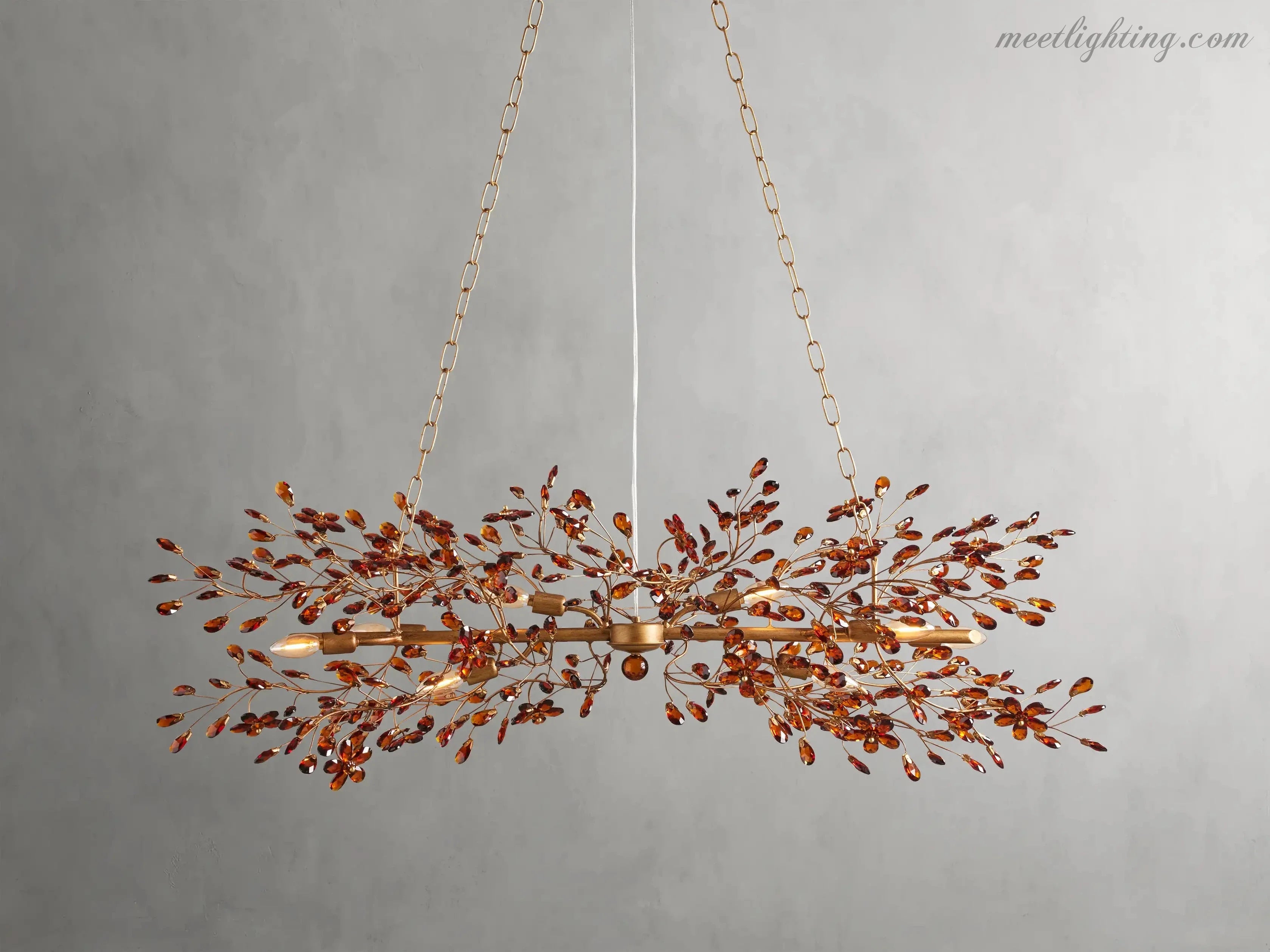 Fiore Colored Linear Chandelier-MEET LIGHTING