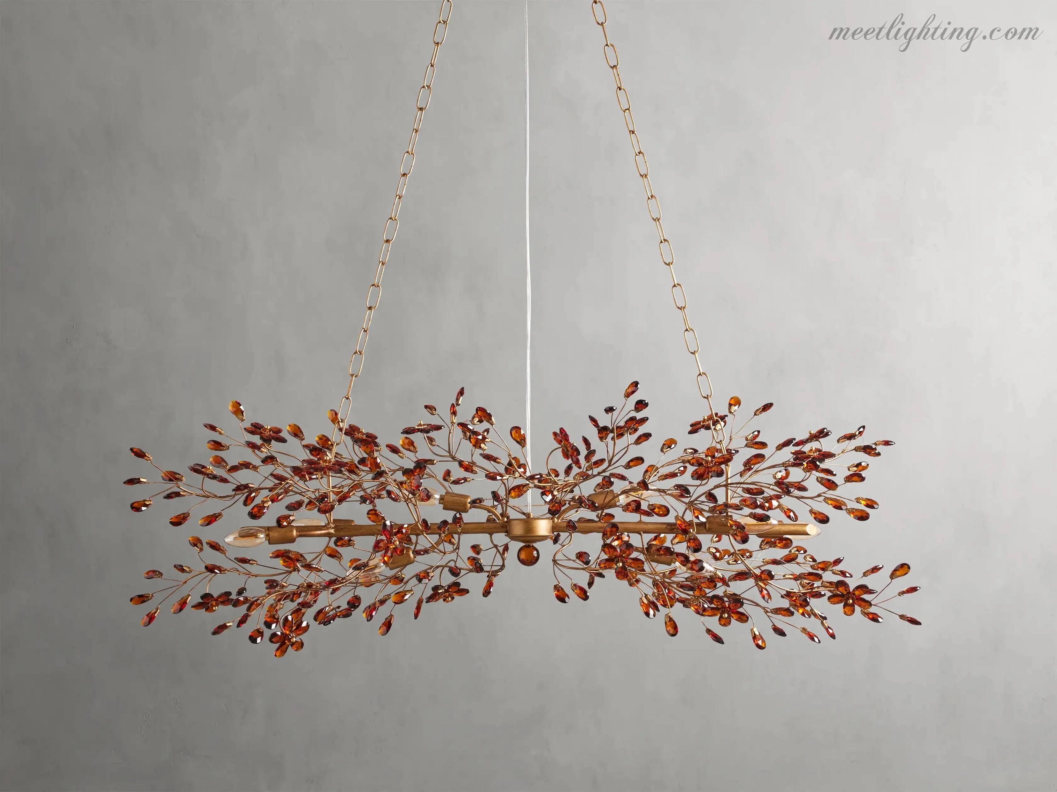 Fiore Colored Linear Chandelier-MEET LIGHTING