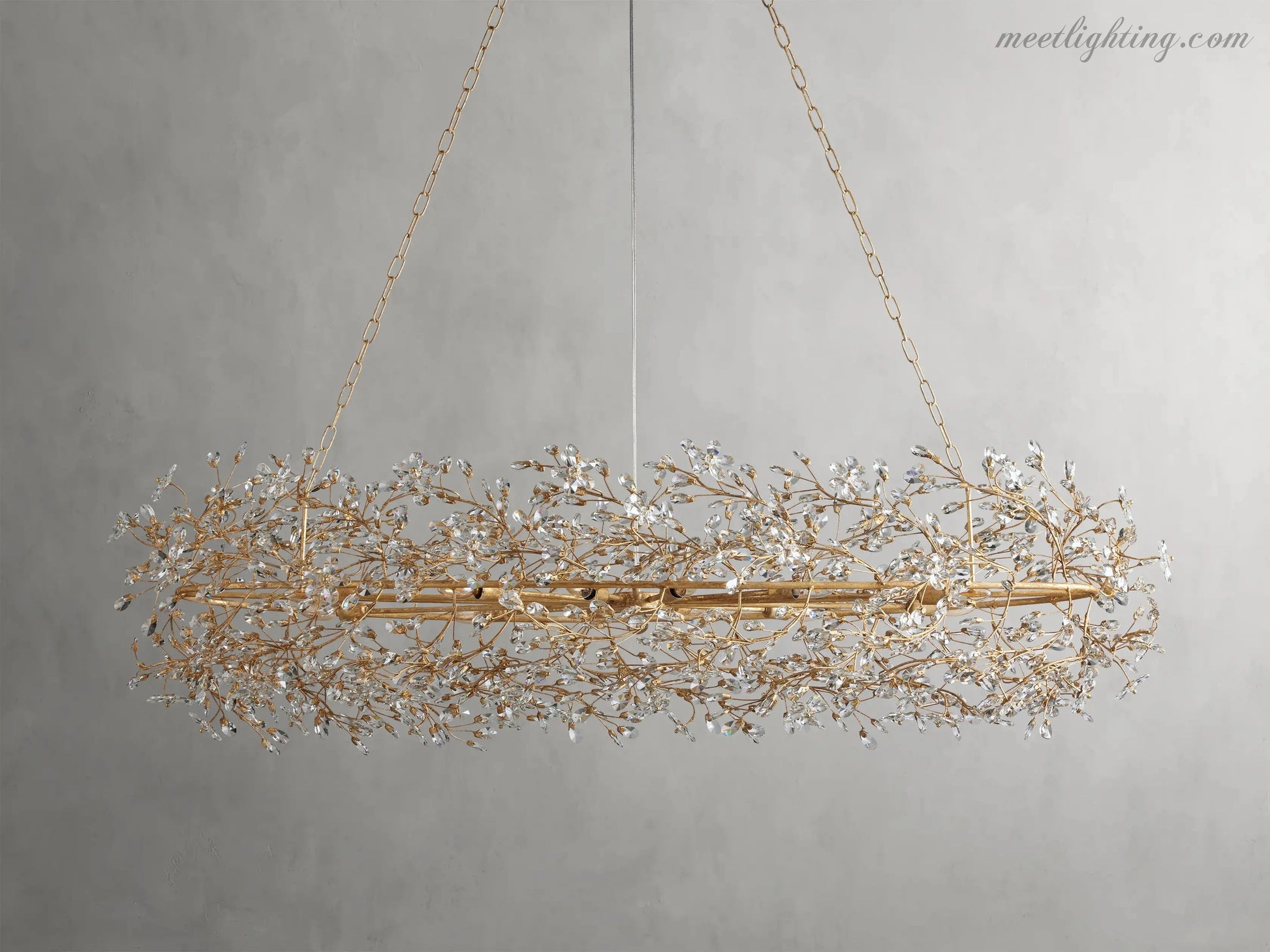 Fiore Oval Chandelier-Meet Lighting