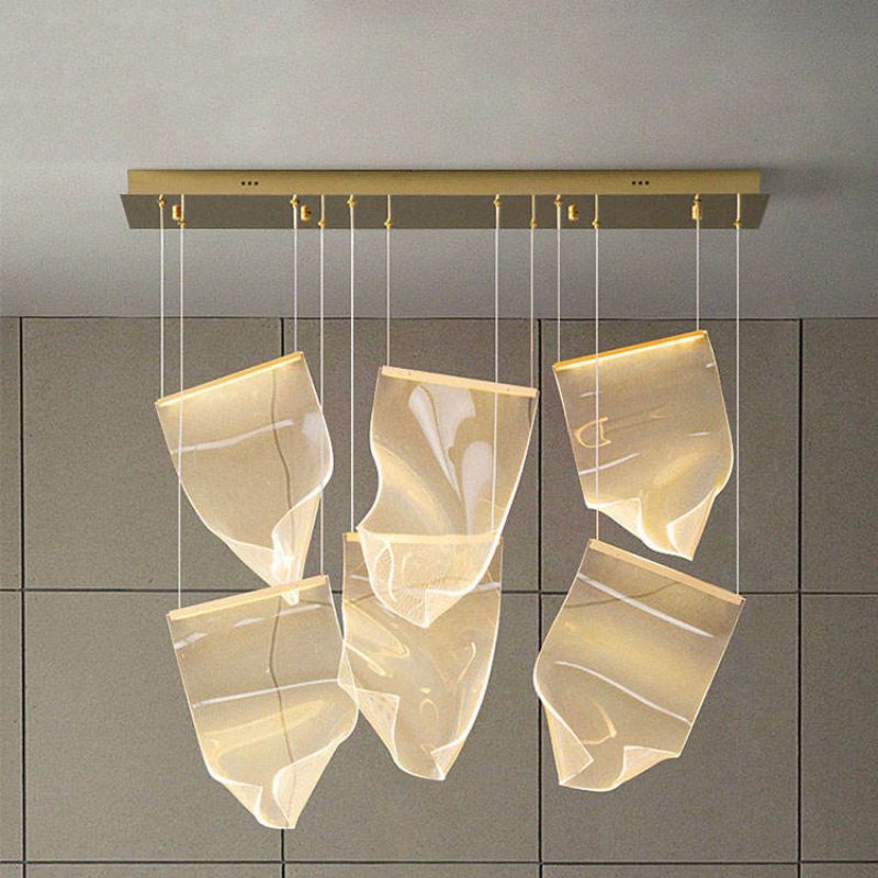 Flame Round Chandelier For Staircase-MEET LIGHTING