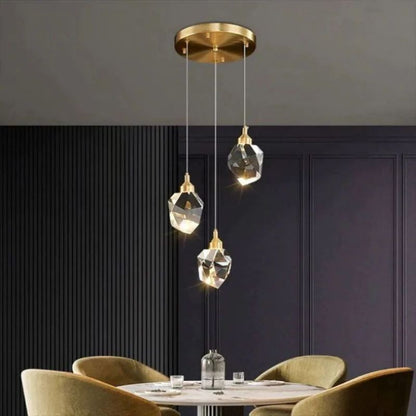 Flash Faceted Round Pendant For Dining Room-Meet Lighting