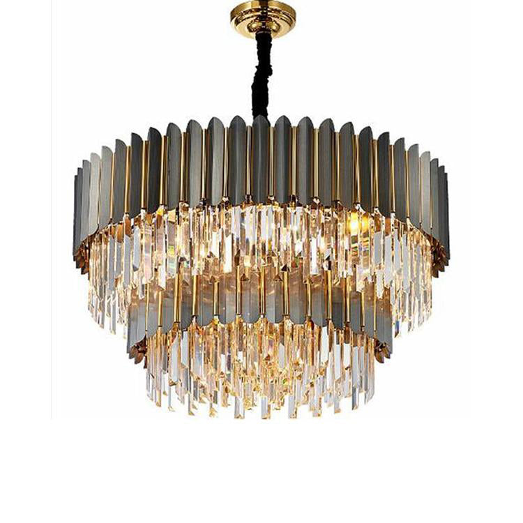 Flavian Double Tier Crystal Chandelier-Meet Lighting