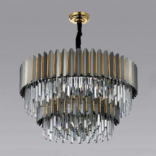 Flavian Double Tier Crystal Chandelier-Meet Lighting