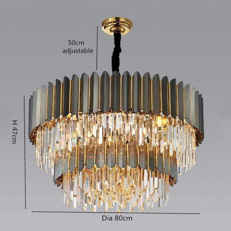 Flavian Double Tier Crystal Chandelier-Meet Lighting