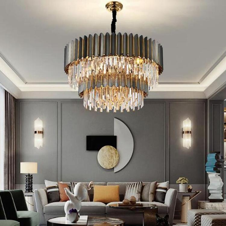 Flavian Double Tier Crystal Chandelier-Meet Lighting