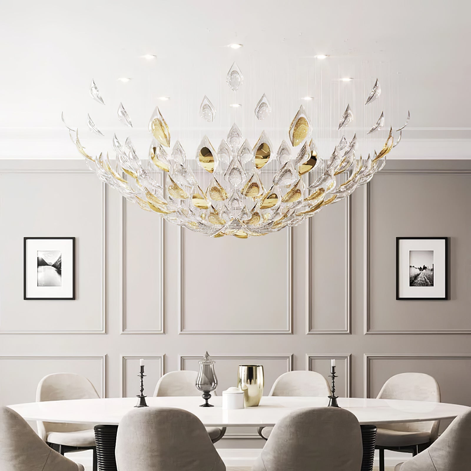 Floating Leaves Chandelier-Meet Lighting