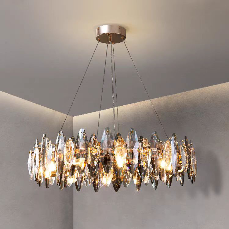 Flor Crystal Round Chandelier-Meet Lighting