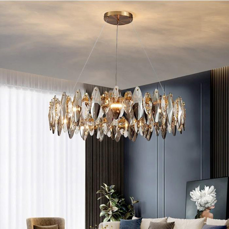 Flor Crystal Round Chandelier-Meet Lighting