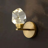 Slipe Faceted Crystal Prisms Short Wall Sconce