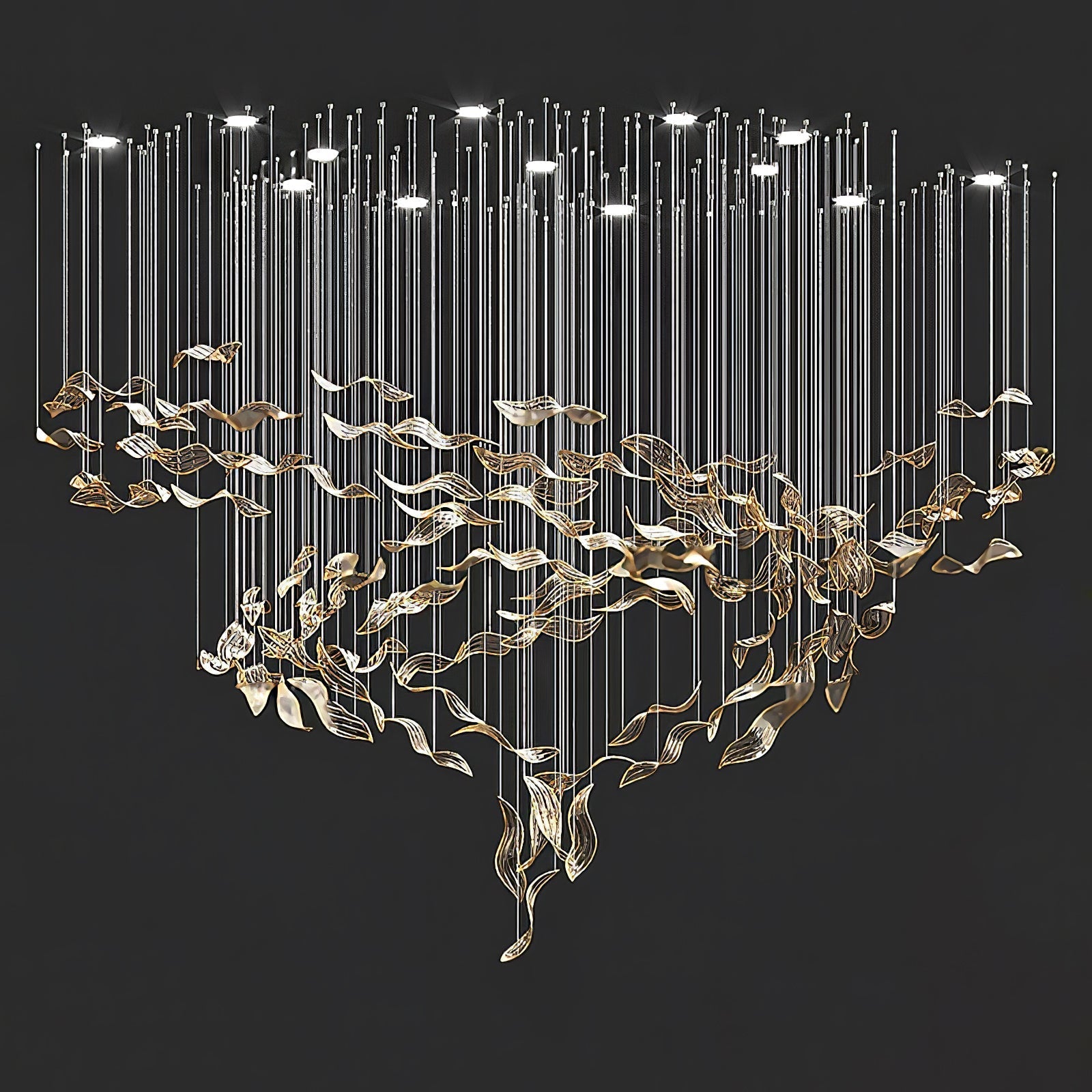 Fluttering Leaves Chandelier-Meet Lighting