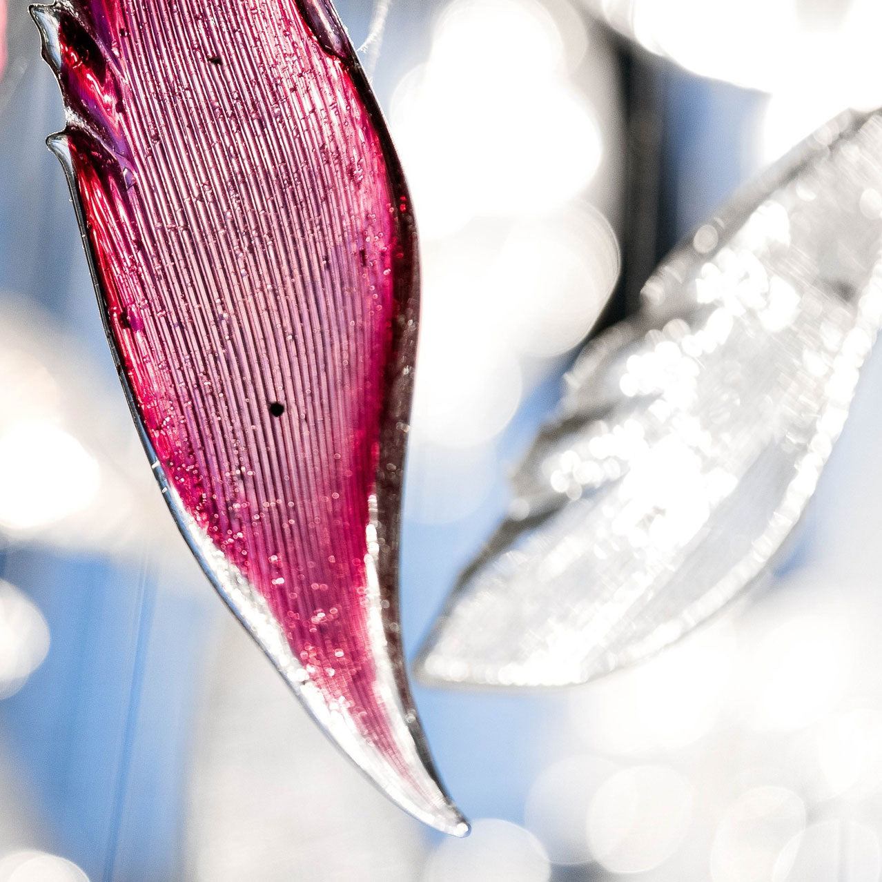 Flying Glass Feather Chandelier-Meet Lighting