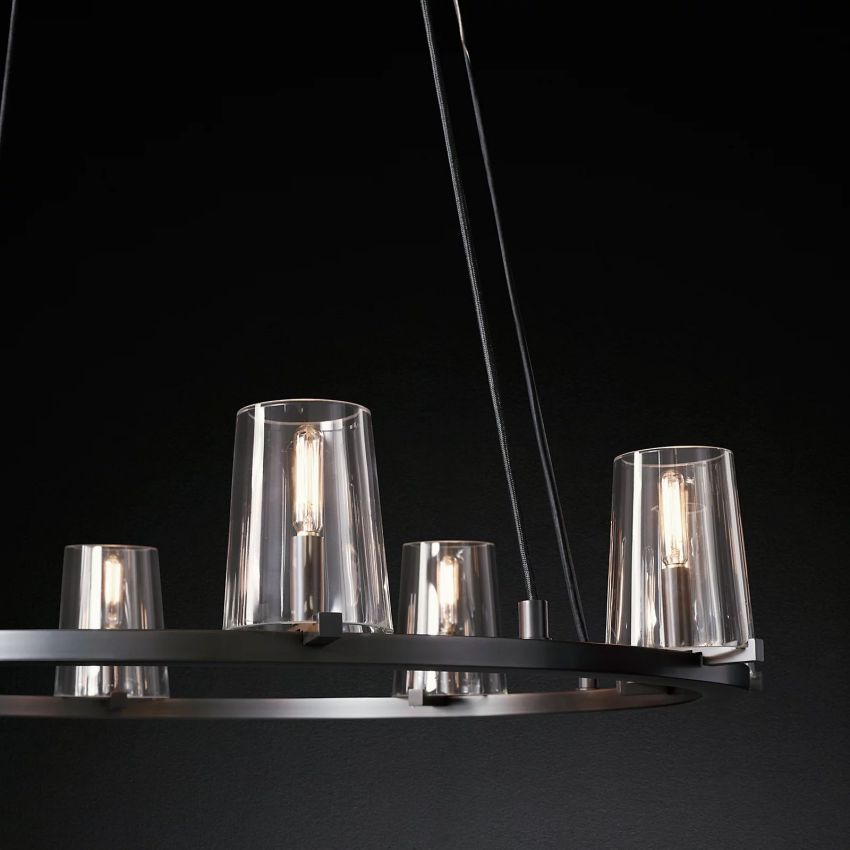Galahad Round Chandelier-Meet Lighting