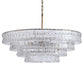 Ghiaccio Art Glass Round Chandelier 36"-Meet Lighting