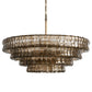 Ghiaccio Art Glass Round Chandelier 36"-Meet Lighting