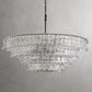 Ghiaccio Art Glass Round Chandelier 36"-Meet Lighting