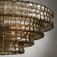 Ghiaccio Art Glass Round Chandelier 36"-Meet Lighting