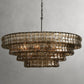 Ghiaccio Art Glass Round Chandelier 36"-Meet Lighting