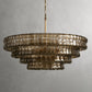 Ghiaccio Art Glass Round Chandelier 36"-Meet Lighting