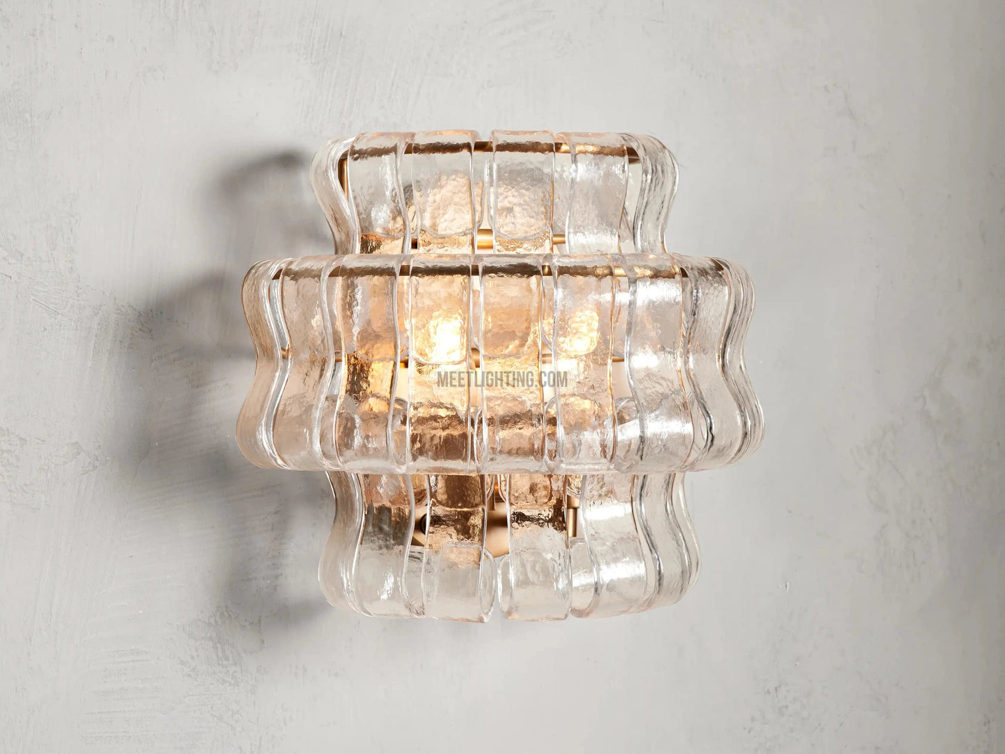 Ghiaccio Art Glass Wall Sconce-Meet Lighting