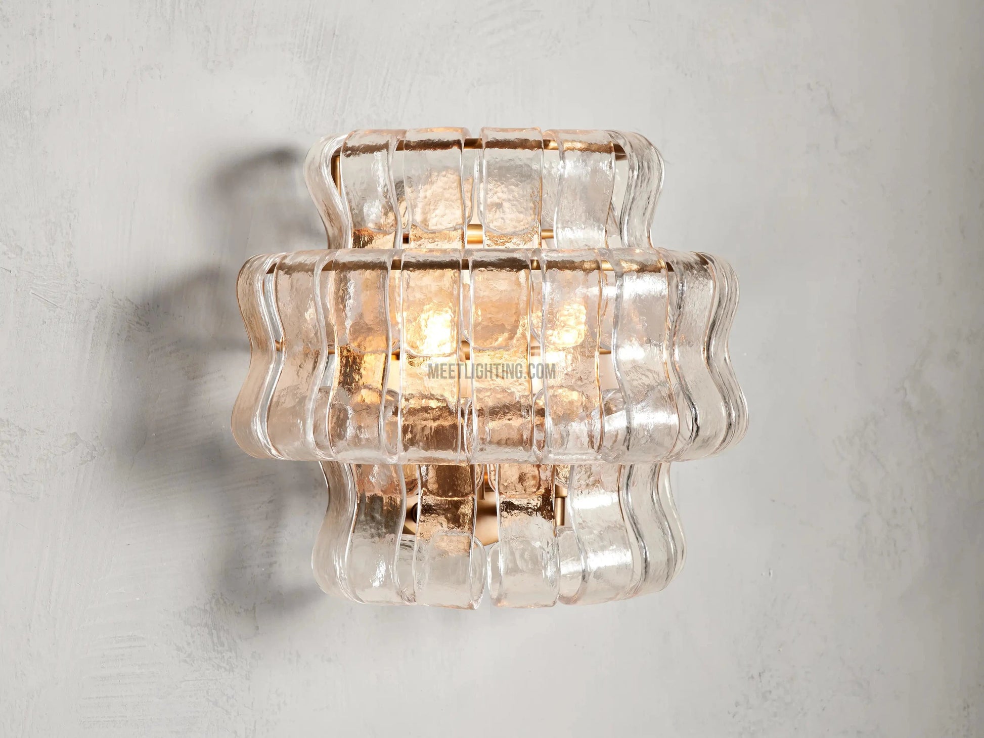 Ghiaccio Art Glass Wall Sconce-Meet Lighting