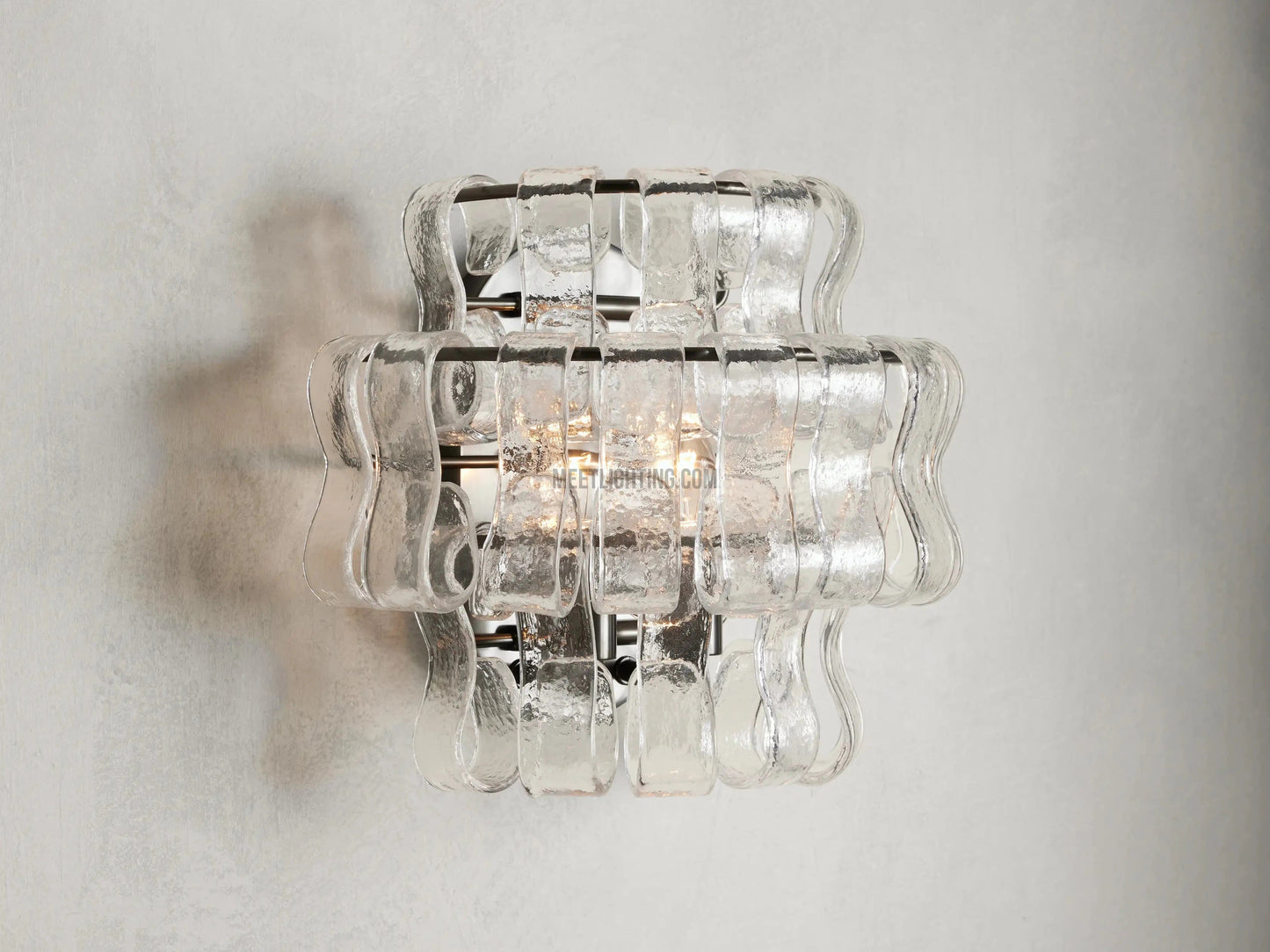 Ghiaccio Art Glass Wall Sconce-Meet Lighting