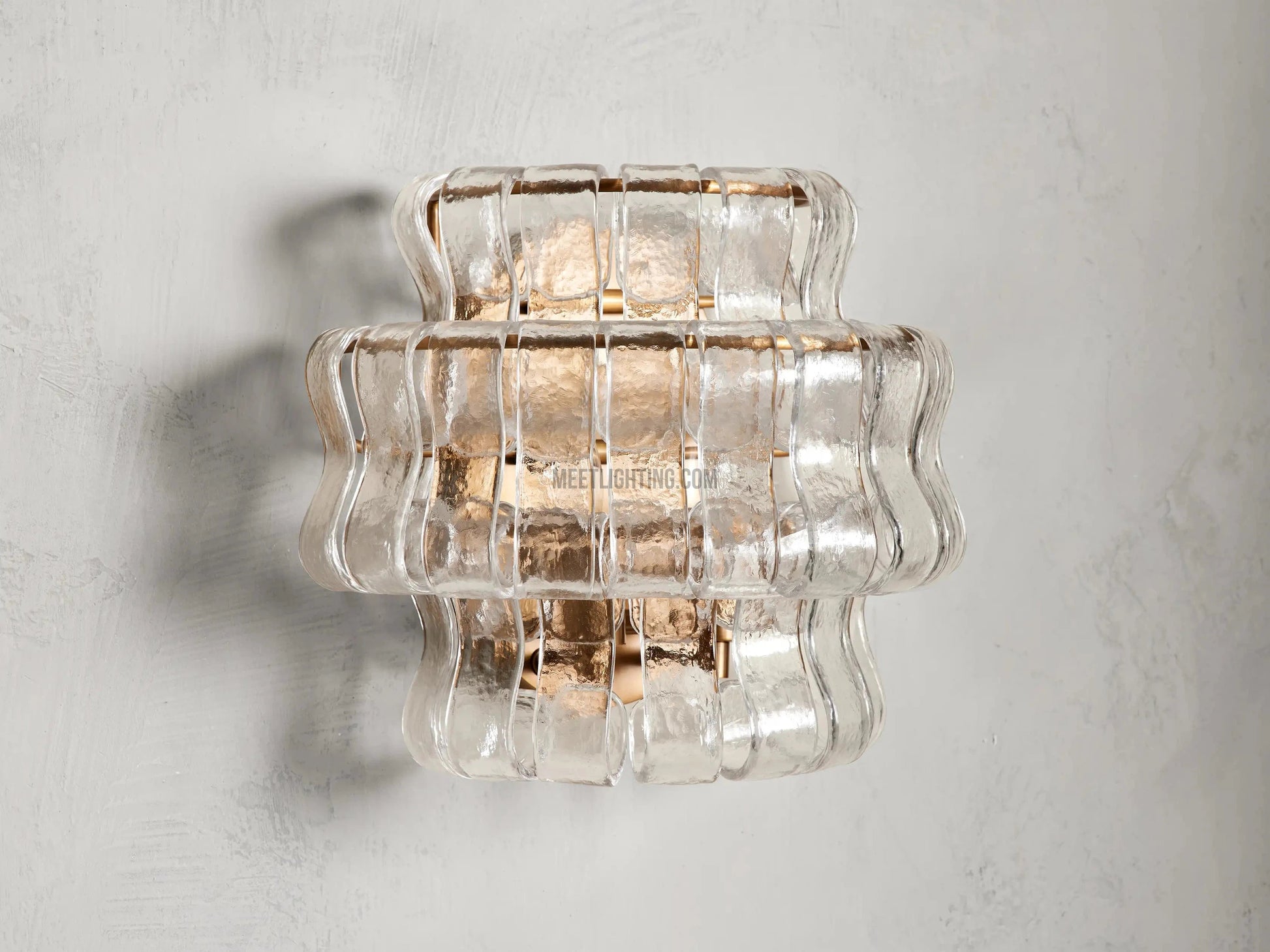 Ghiaccio Art Glass Wall Sconce-Meet Lighting