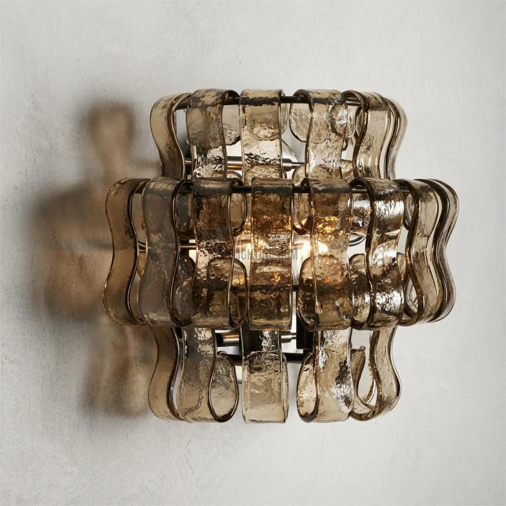 Ghiaccio Art Glass Wall Sconce-Meet Lighting