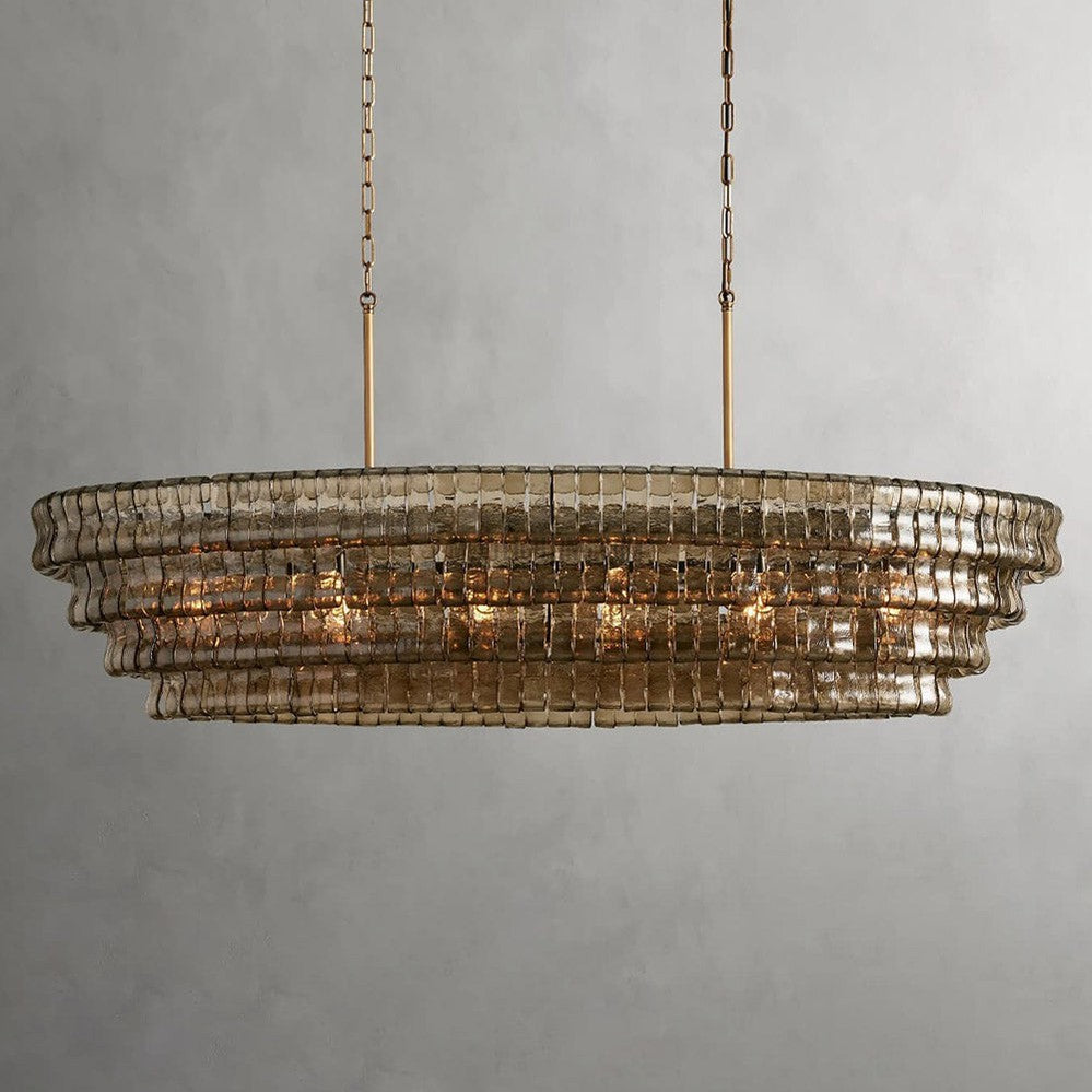 Ghiaccio Oval Chandelier 54" 65"-MEET LIGHTING