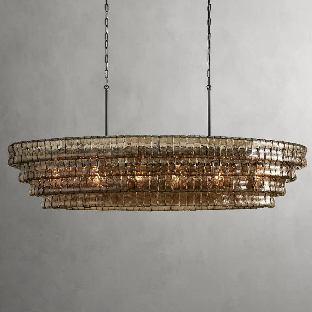 Ghiaccio Oval Chandelier 54" 65"-MEET LIGHTING