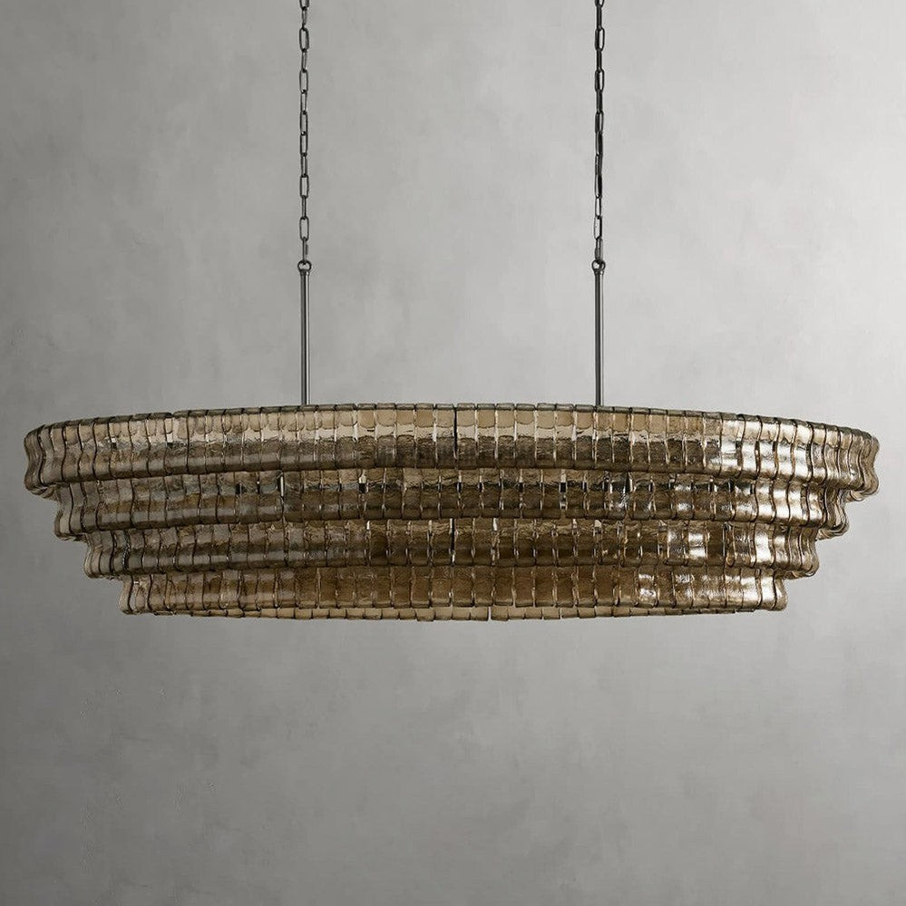 Ghiaccio Oval Chandelier 54" 65"-MEET LIGHTING