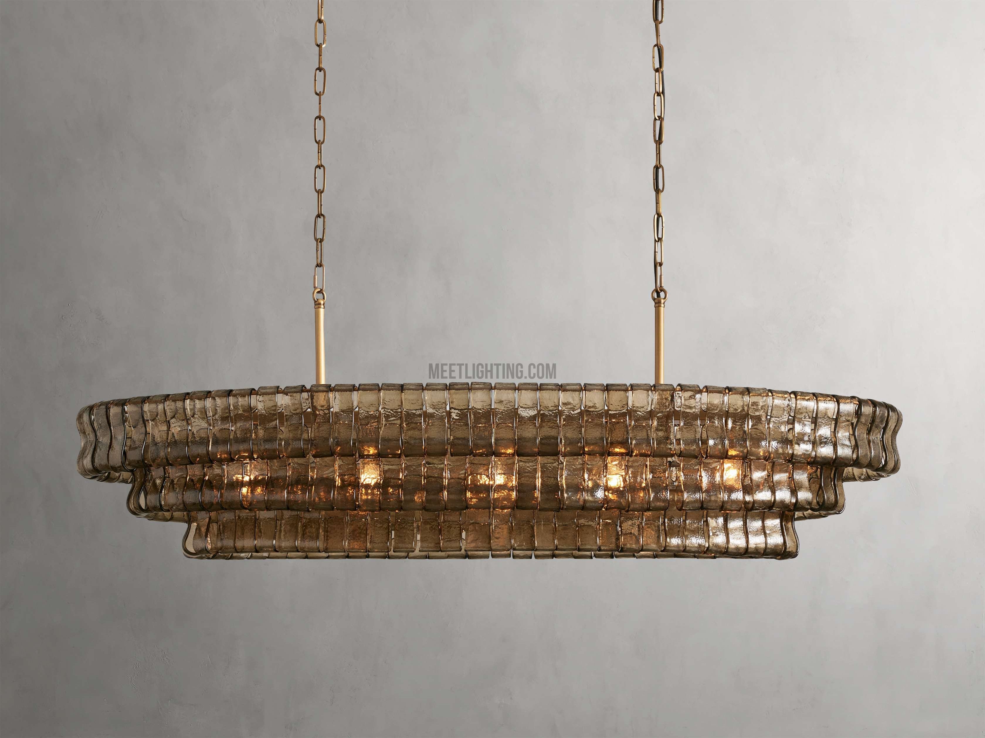 Ghiaccio Oval Chandelier 54" 65"-MEET LIGHTING