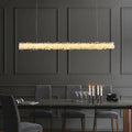 Gina Rock Crystal Linear Chandelier-MEET LIGHTING