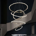 Gina Rock Crystal Multi Rings Chandelier For Staircase-MEET LIGHTING