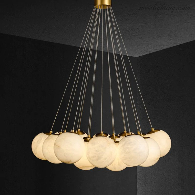 Givarna Alabaster Multi-lights Chandelier-MEET LIGHTING